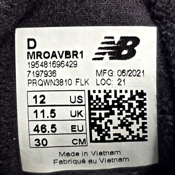 New Balance Fresh Foam Roav Black Team Red Running Shoes Sneakers Men's Size 12 - Picture 12 of 12